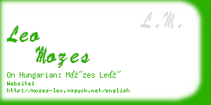 leo mozes business card